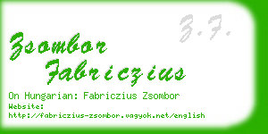 zsombor fabriczius business card